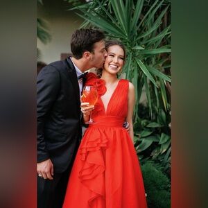 Elegant Red Evening Gown